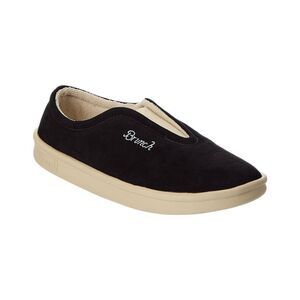 Brunch Elasti Suede Slipper, Black